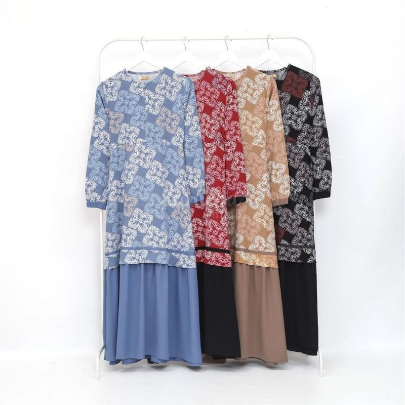 Batik Combi set by Zanuba Hijab | gamis syar'i batik