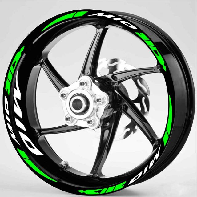 Stiker velg motor yamaha mio bisa untuk all varian mio uk velg ring 14