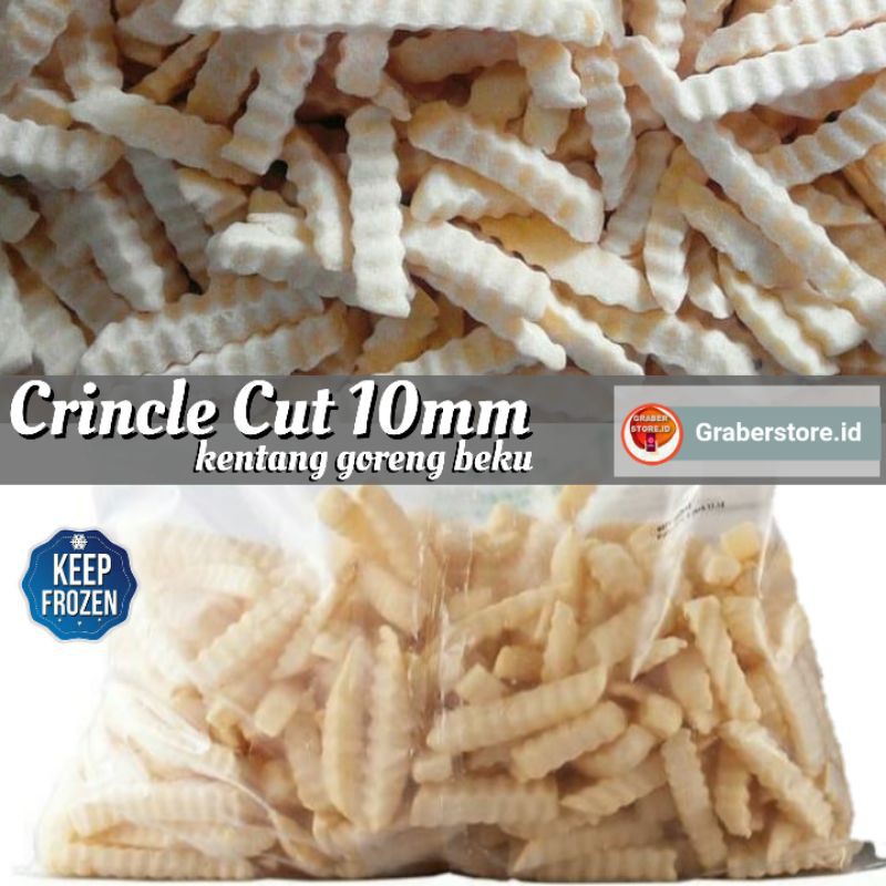 

French Fries Crincle Cut Kentang Goreng Renyah 12mm 1KG 500GR Frozen food