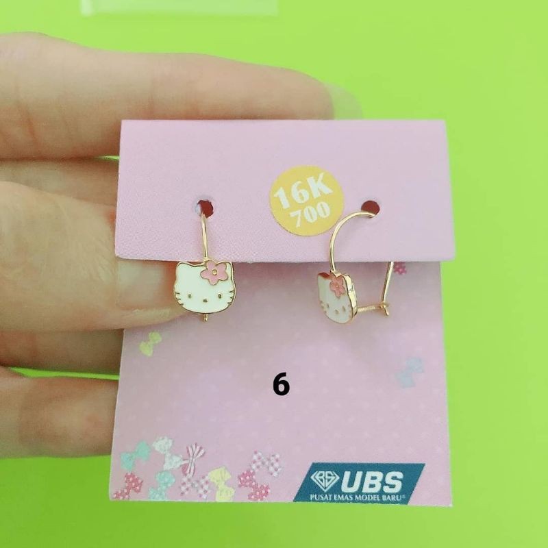 Anting anak dan kalung hello kitty kadar 16K 700