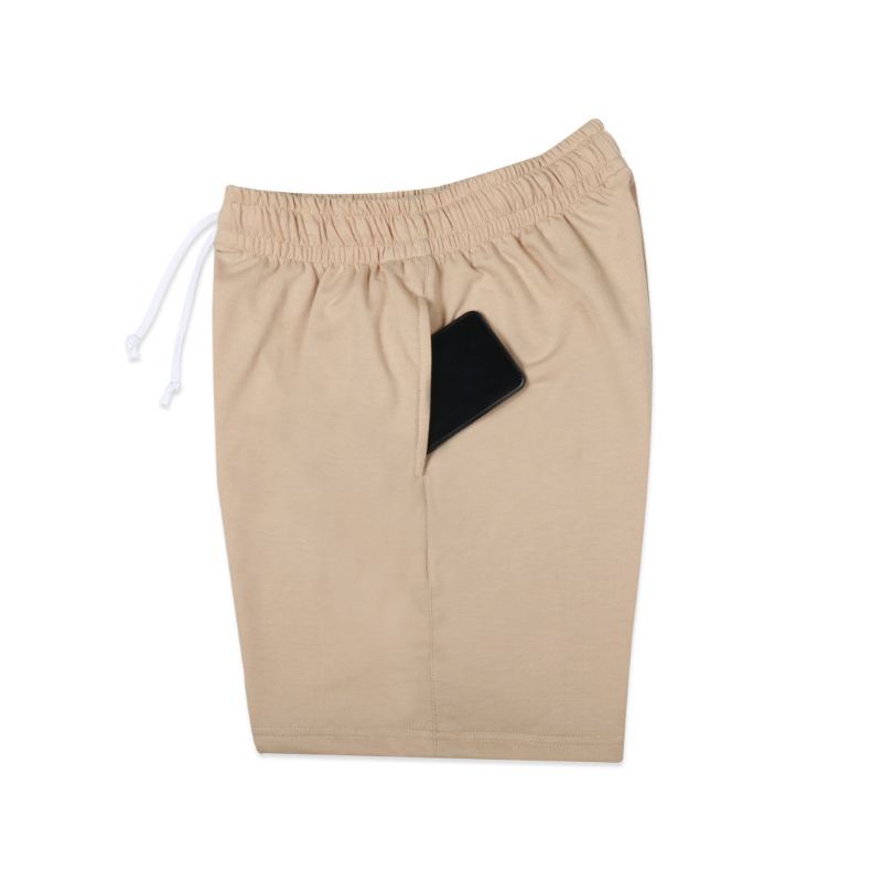 Rifle.co | Celana Pendek Pria Wanita | Celana Santai |  Boardshort | Sweatpants | Boxer Warna Krem Tua
