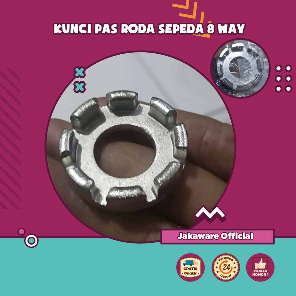 KUNCI PAS RODA SEPEDA 8 WAY ALAT PEMBUKA JARI RUJI SEPEDAH VELG PELEK VELK PELK STEL STELL INGGRIS S