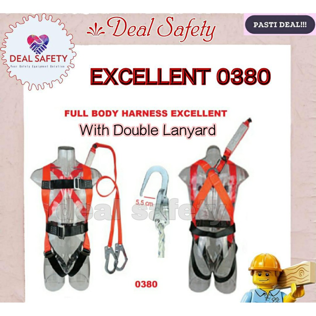 Full Body Harness Plus Lanyard 0380 ‘’EXCELLENT‘’