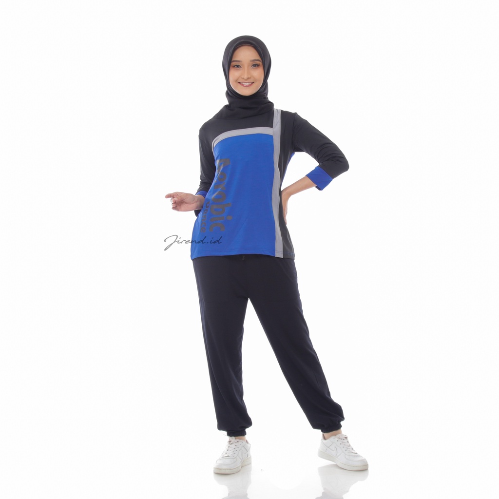 Baju Senam Wanita/ Baju Olahraga Wanita/ Baju Aerobic Kaos Senam