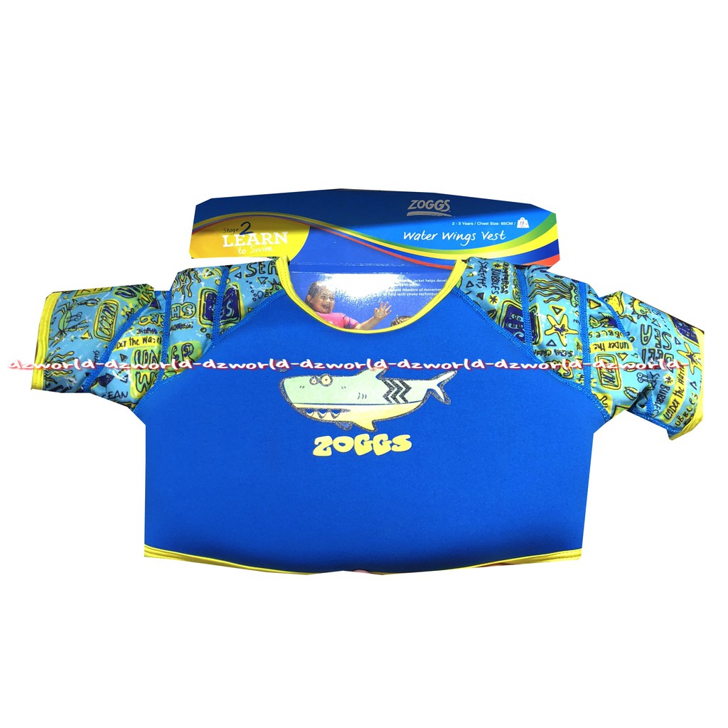 Zoggs Water Wings Vest 2-3 Year Baju Pelampung Renang Anak untuk berat 15-18 kg