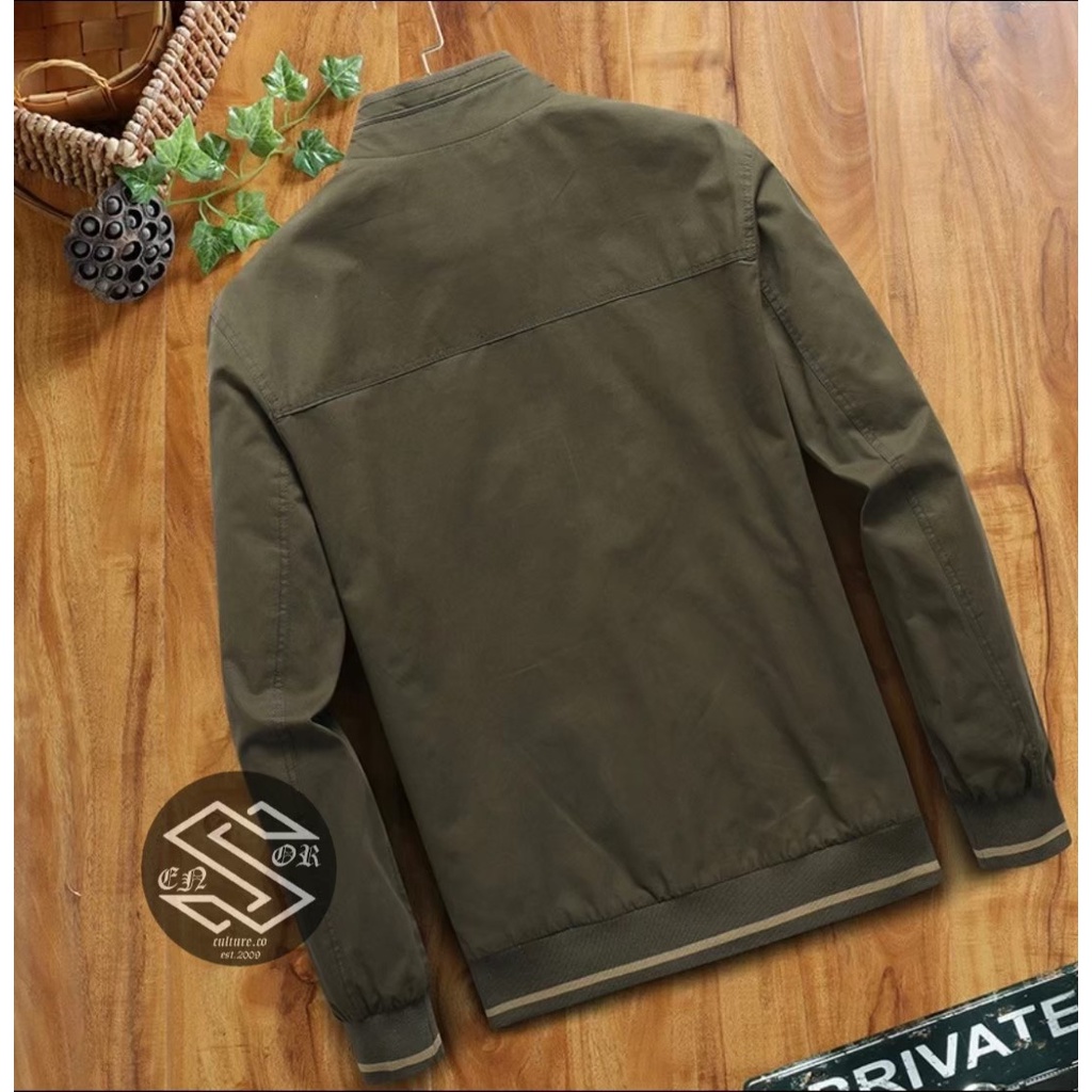 AKN - JAKET BOLAK BALIK PRIA / JAKET BOMBER PRIA 2 IN 1 / JAKET MOTOR CANVAS PREMIUM ORIGINAL SENSOR