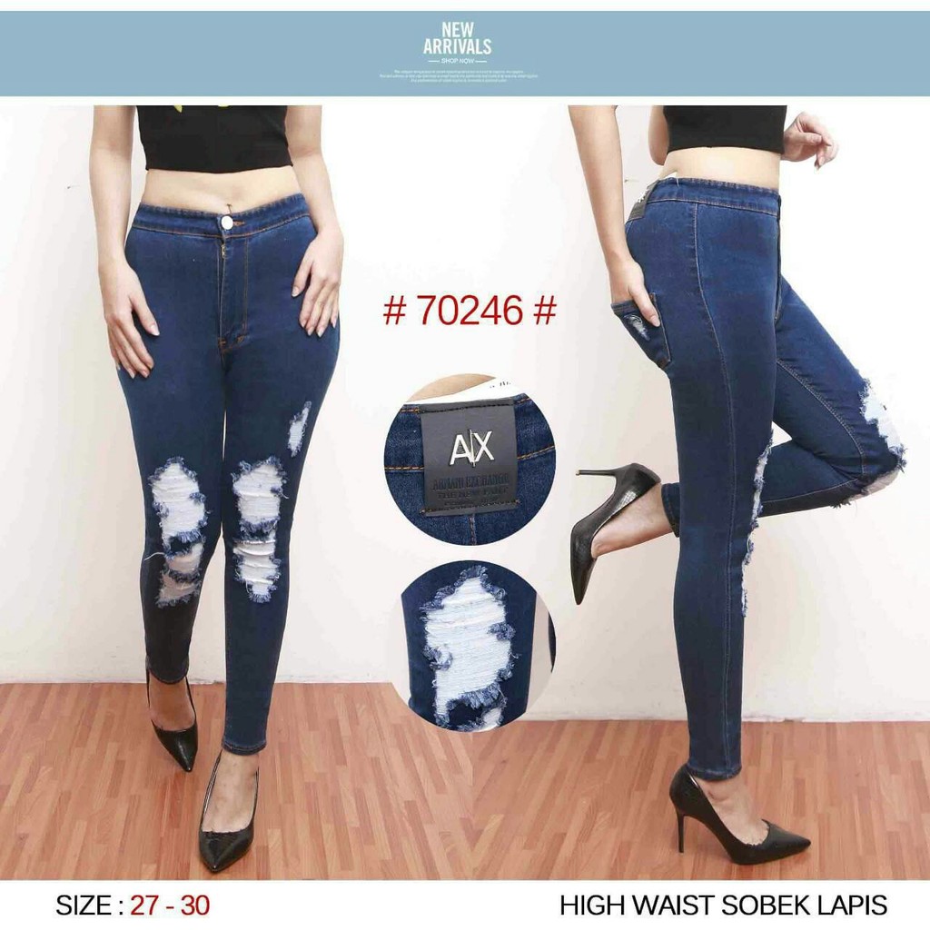 celana jeans cewek/celana sobek cewek/celana shofjeans
