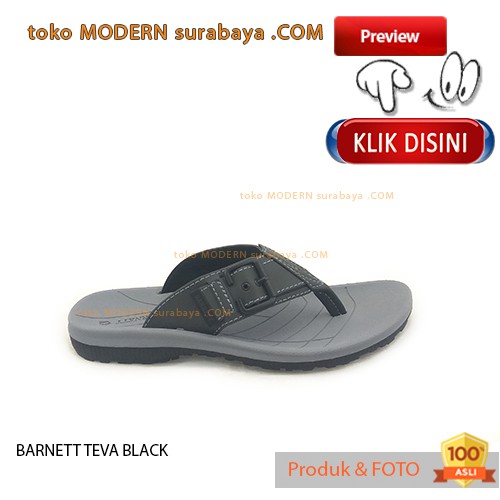 BARNETT TEVA BLACK Sandal Pria Sandal Jepit Flip Flop