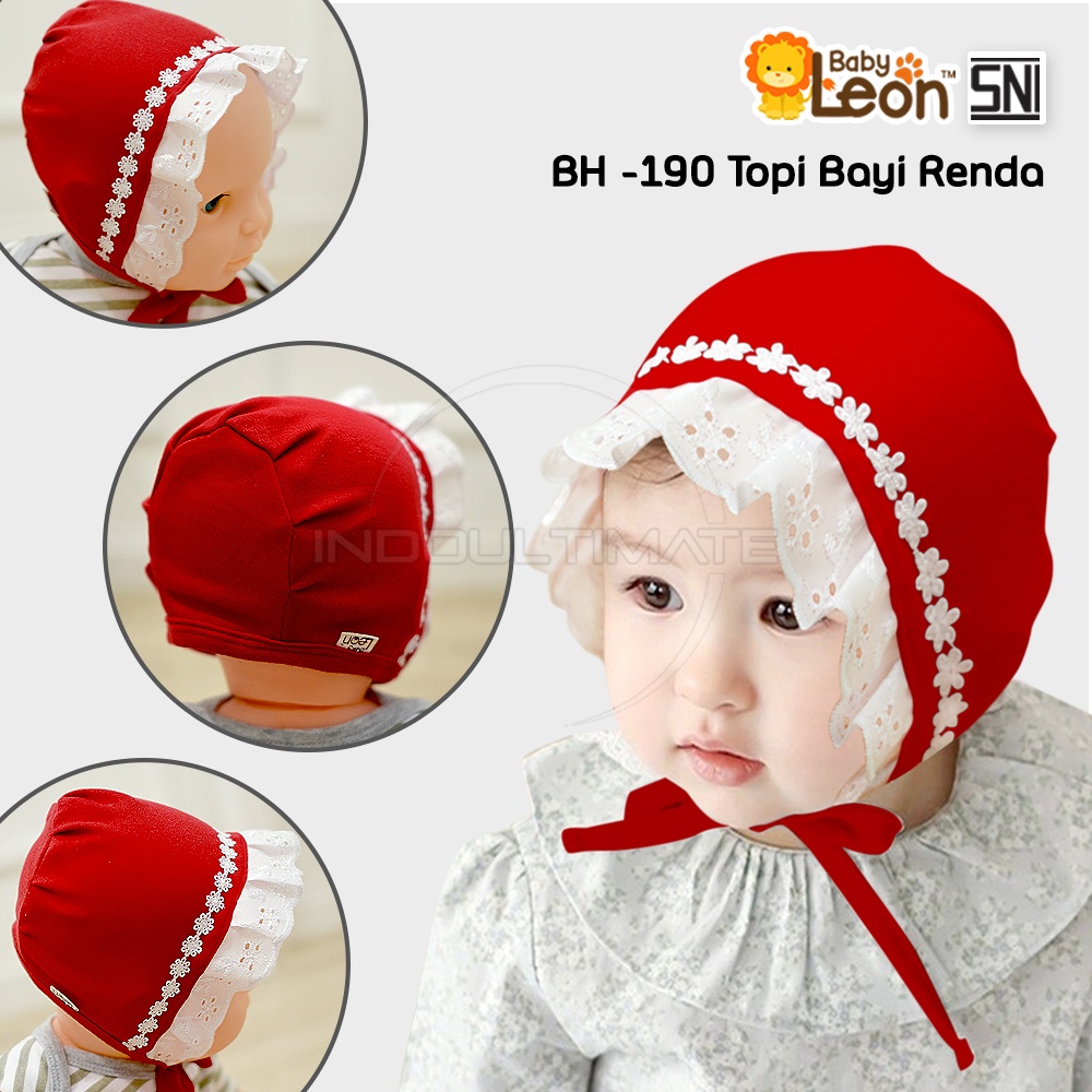 Topi Bayi Baru Lahir Topi Anak Bayi Perempuan (0-6 Bulan) Topi Renda Penutup Kepala Bayi BH-190