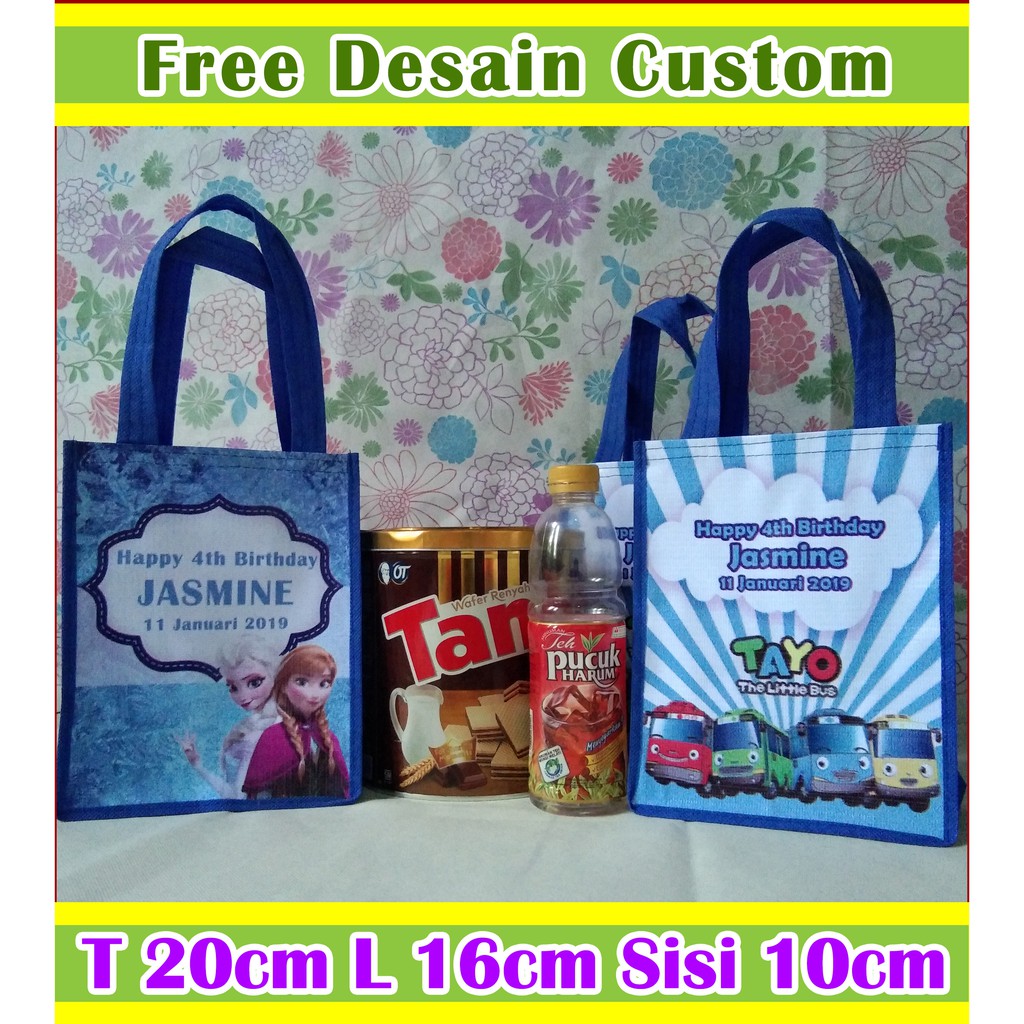 Tas Ultah Custom / Tas Ulang Tahun Anak/ Goodie Bag Souvenir | Shopee