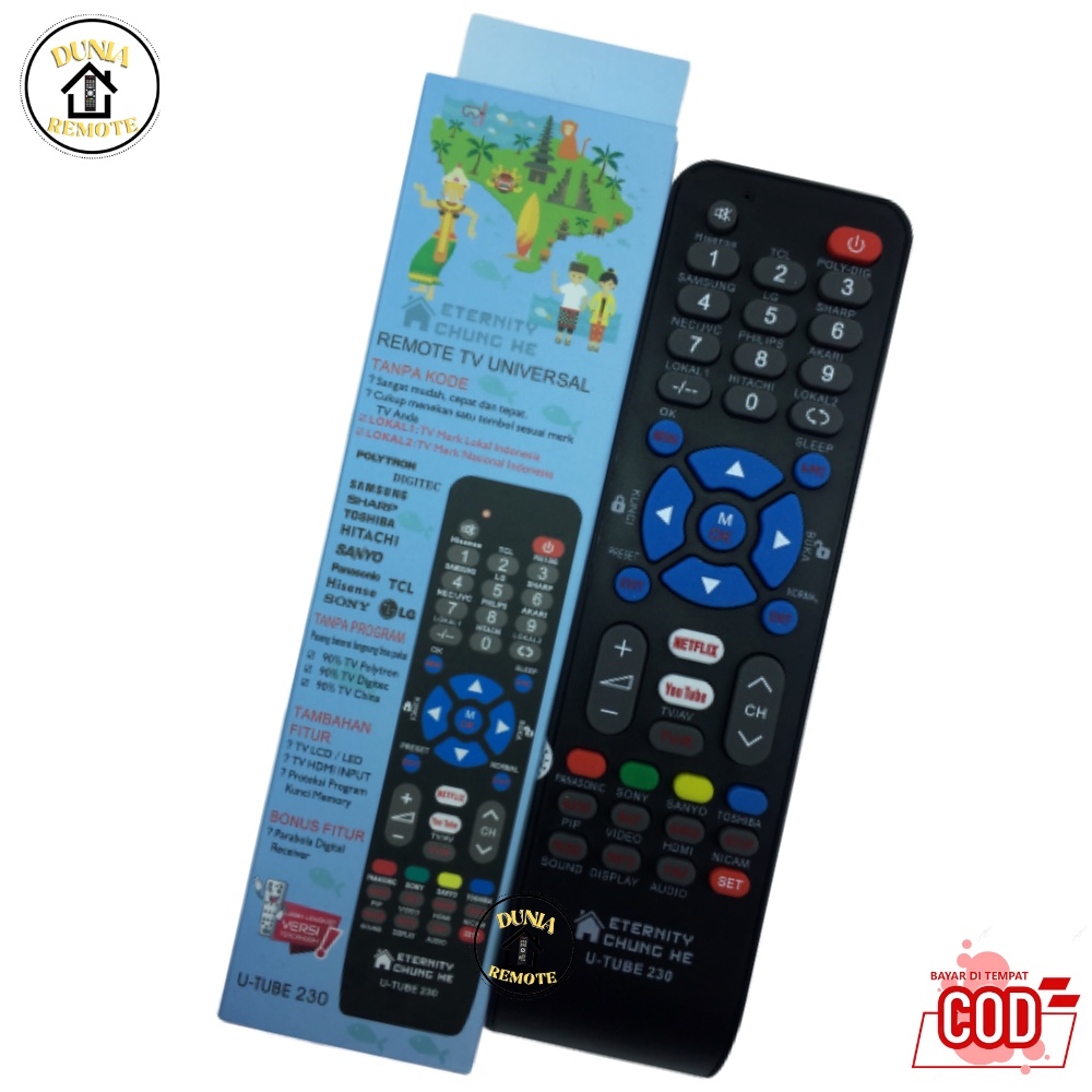 Remot Remote TV SMART ANDROID Multi Universal berbagai merk series (samsung, toshiba, hitachi, daenwoo, dll)