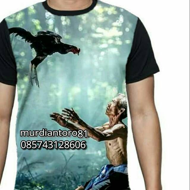 Kaos Ayam Jago Bangkok Petarung keren gaul anak cowok pria murah umakuka 3d fullprint