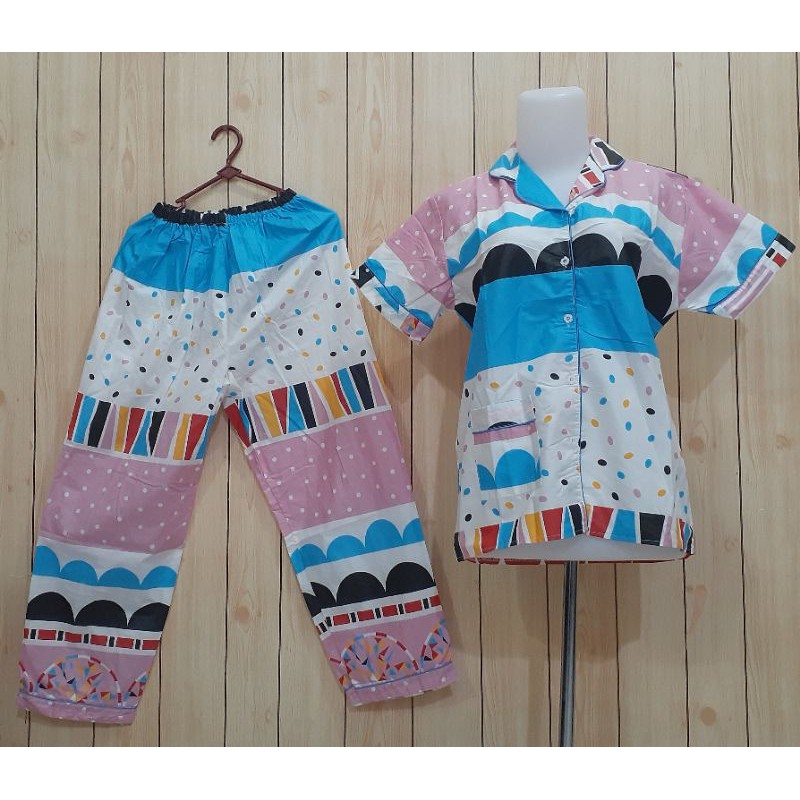 Piyama Wanita Celana Panjang Bahan Katun