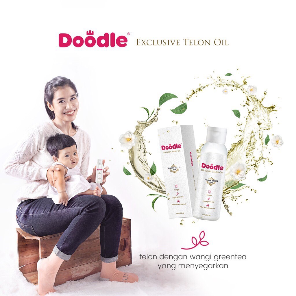 Doodle Exclusive Green Tea 100ml Minyak Telon My Baby Travel Size Telon Oil Penghangat Tubuh Anti Nyamuk Bayi Baby Spa Doodle minyak telon Exclusive telon oil aroma green tea Doodle Minyak Telon 100ml / 60mlVicks Baby Balsam 50gr , Balsem Bayi , Vicks