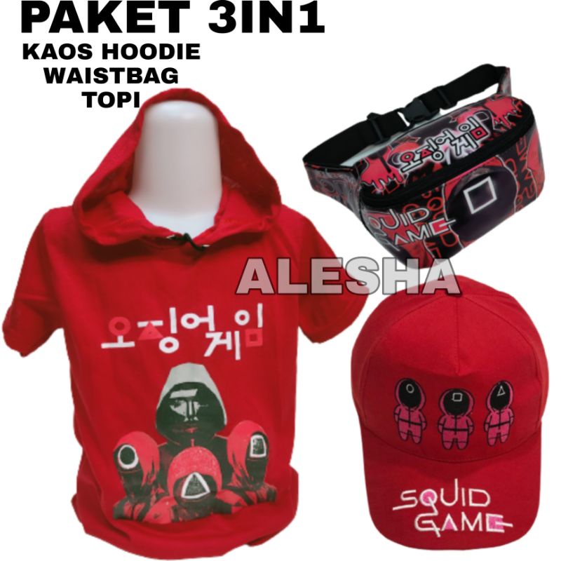 KAOS HOODIE SQUID GAME BAJU HOODIE ANAK BAJU ANAK LAKI LAKI BAJU SQUID GAME