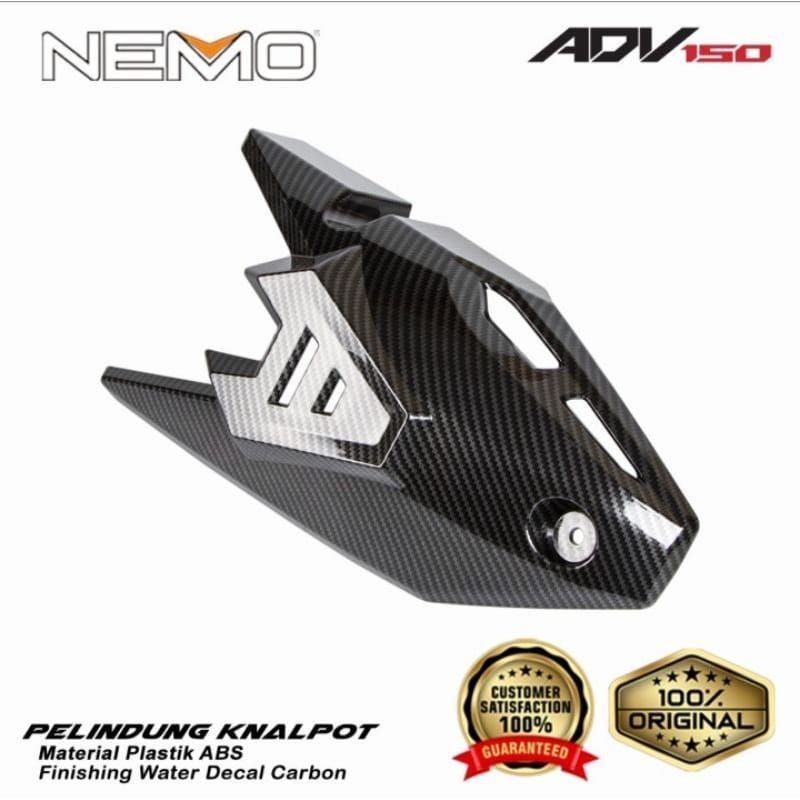COVER TUTUP KNALPOT HONDA ADV 150 COVER PELINDUNG KNALPOT HONDA ADV 150 CARBON NEMO ORIGINAL