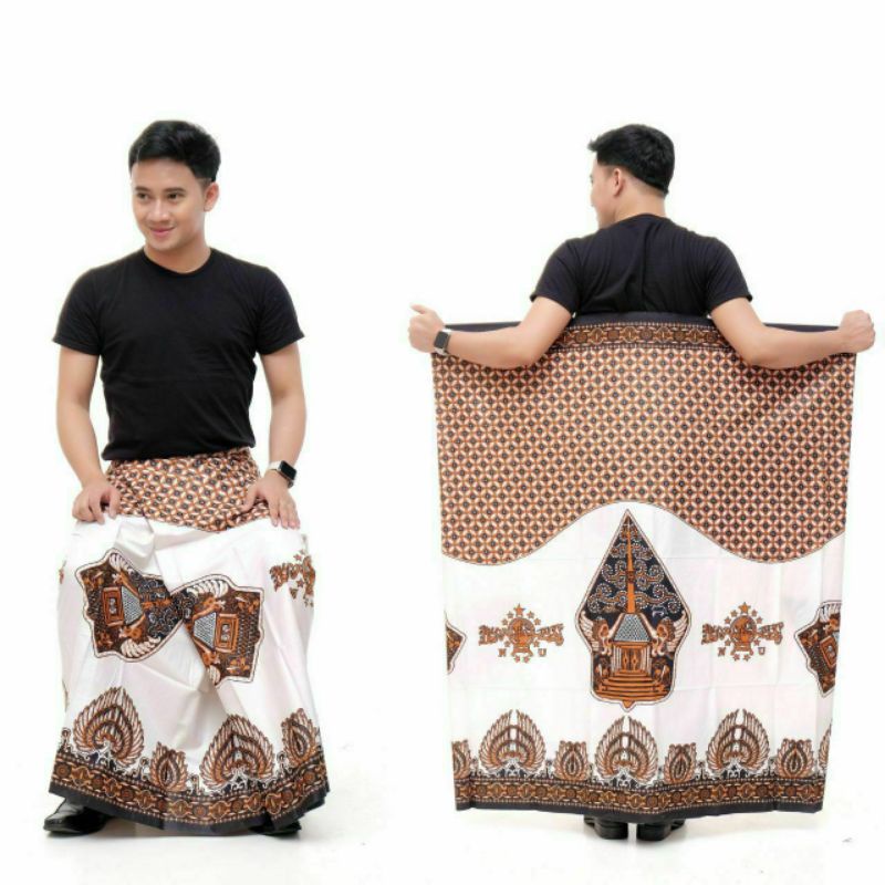 Diskon 55% SARUNG BATIK DEWASA MOTIF GUNUNGAN WAYANG PUTIH NU BISA BAYAR DITEMPAT/COD