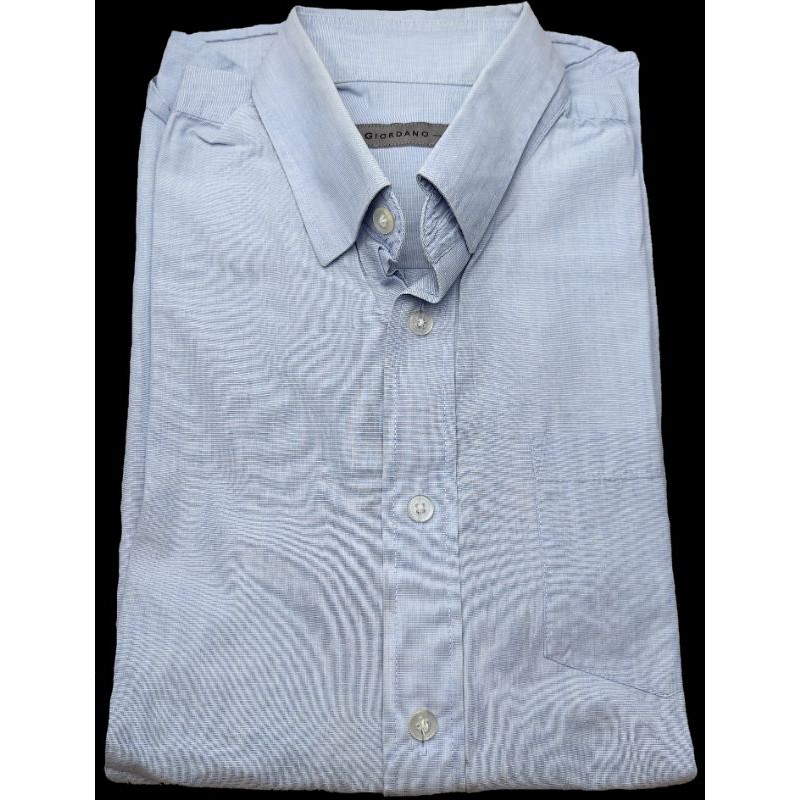 Kemeja second lengan panjang Giordano size M