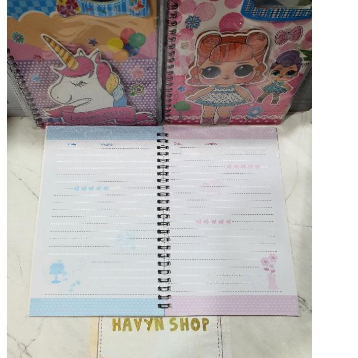 

READY STOCK!!! DIARY SPIRAL ada KACA/DIARY KACA [M69]