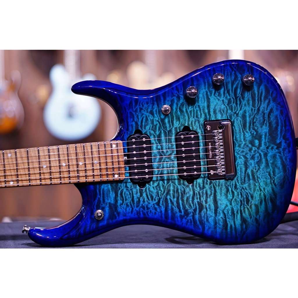 Ernie Ball Music Man JP15 7 Electric Guitar - Cerulean Paradise Quilt F94598