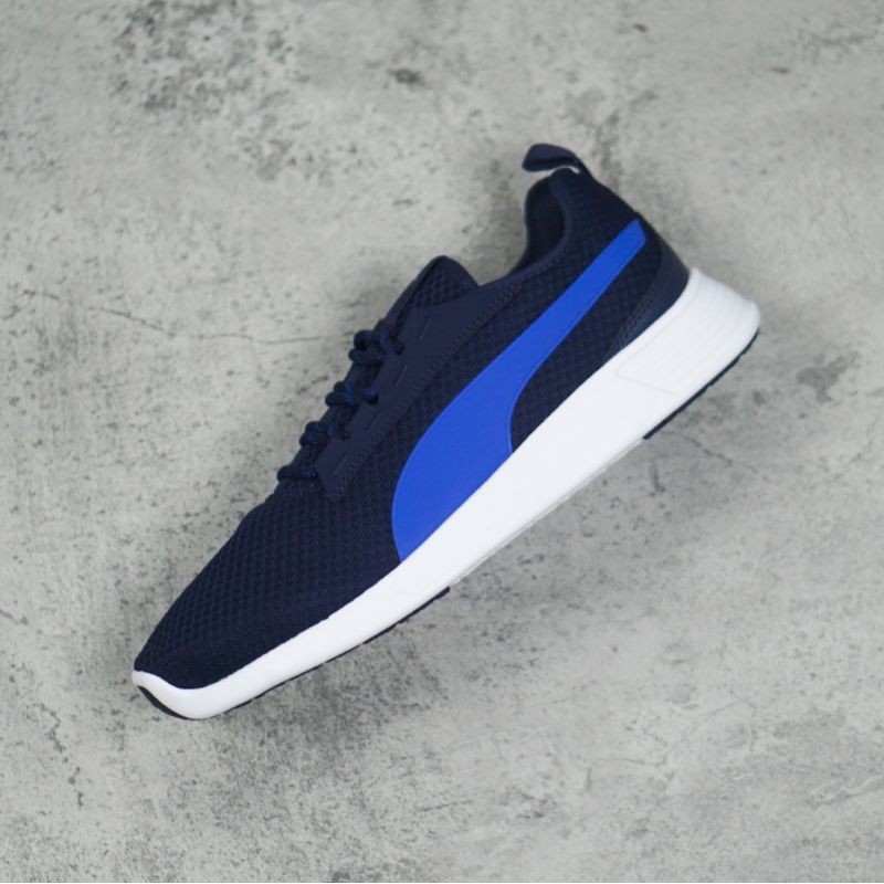 ORIGINAL Puma Evo Black Blue White Hitam Putih Biru Sepatu Pria BNIB
