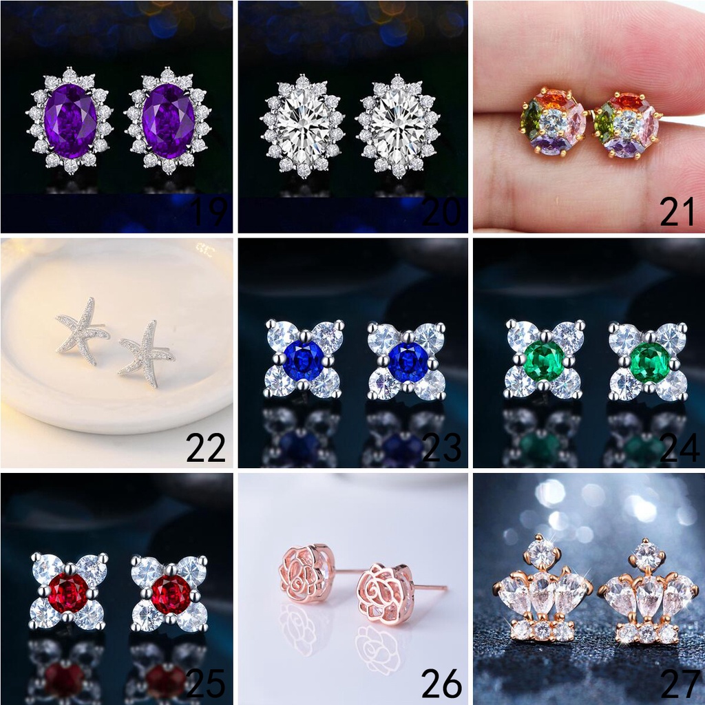 925 anting-anting perak murni, Busana sederhana, Anting-Anting wanita, Perhiasan Fashion Korea, Aksesoris telinga ED011