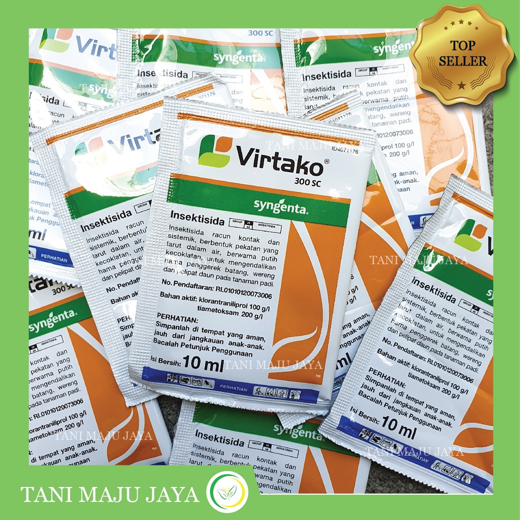 Insektisida Virtako 300SC 10 ml ORIGINAL ASLI 100% SYNGENTA Obat Pembasmi Hama Tanaman Ulat Daun Bon