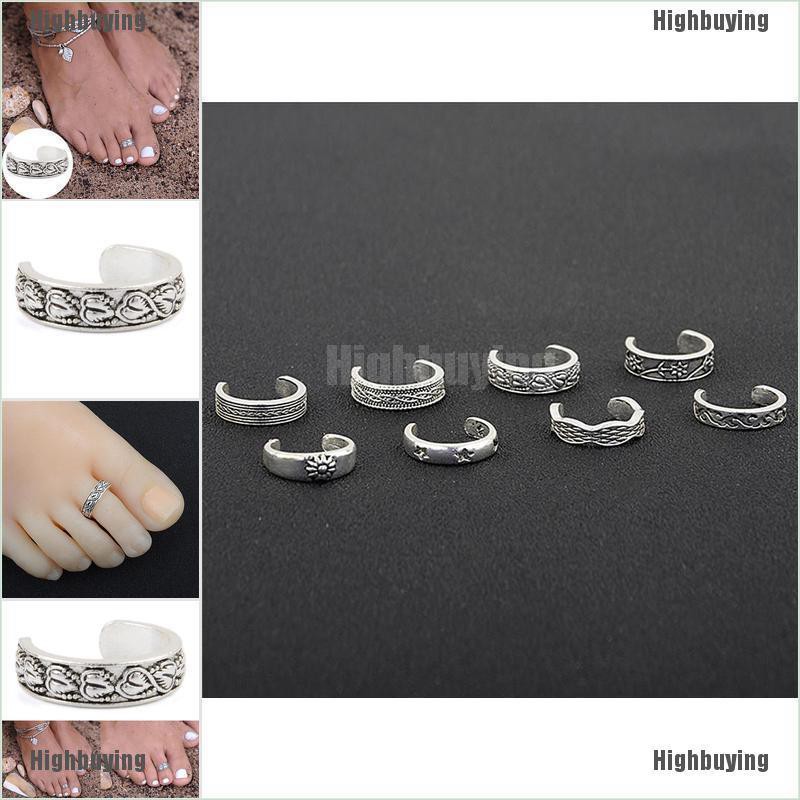 Hbid Glory Cincin Jari Kaki Adjustable Warna Silver Untuk Wanita