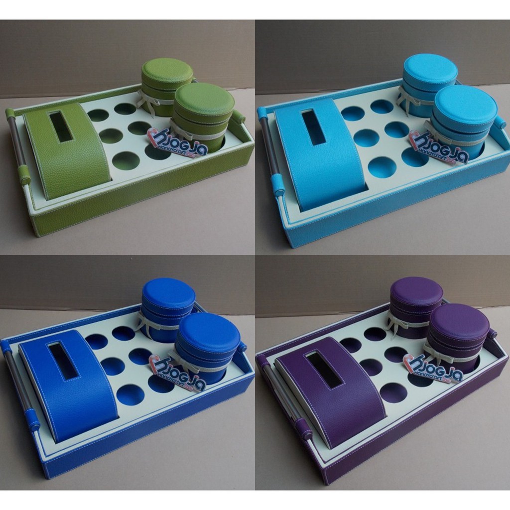 3IN1 Trayset Toples Praktis Lebaran (2 Toples, 6 Aqua hole, 1 Tissue Panjang)