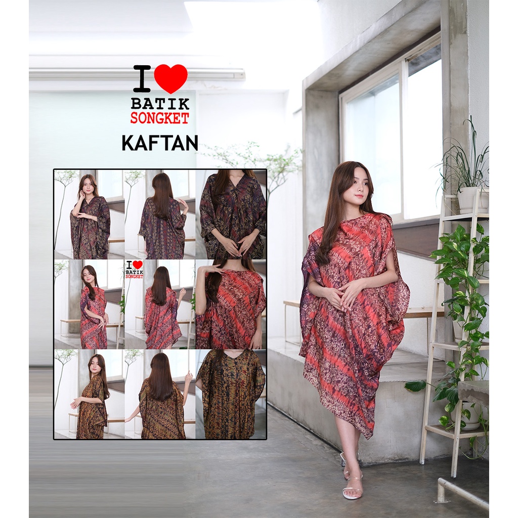 KAFTAN JUMPUTAN ORI BATIK PALEMBANG SASIRANGAN MAKASSAR VISCOSE VISKOS VISCOS WANITA MODERN DRESS