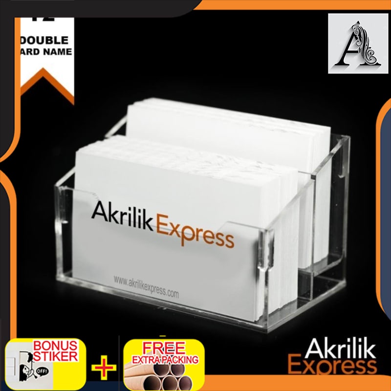

Terlaris tempat kartu nama / tempat kartu nama 2 slot / box kartu nama akrilik