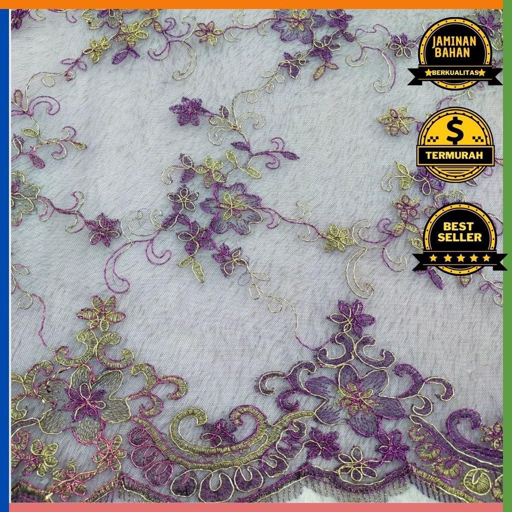 Kain Memora Kain Tile Motif Warna Ungu Lebar 115 cm Kain Murah Malang