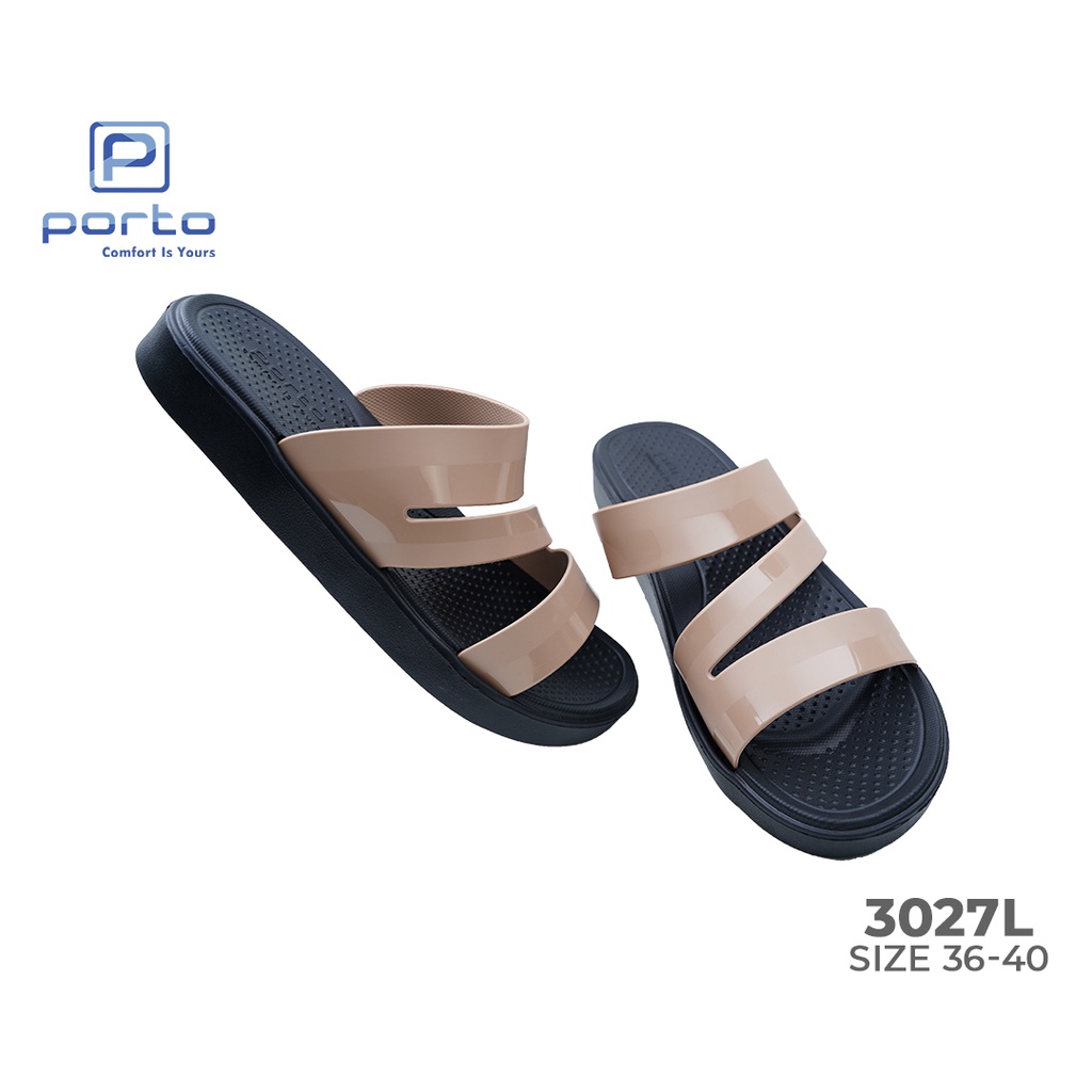 Porto - Sandal Wanita Sandal Rumah Sendal Wanita Casual 3027L (Sale!)-6