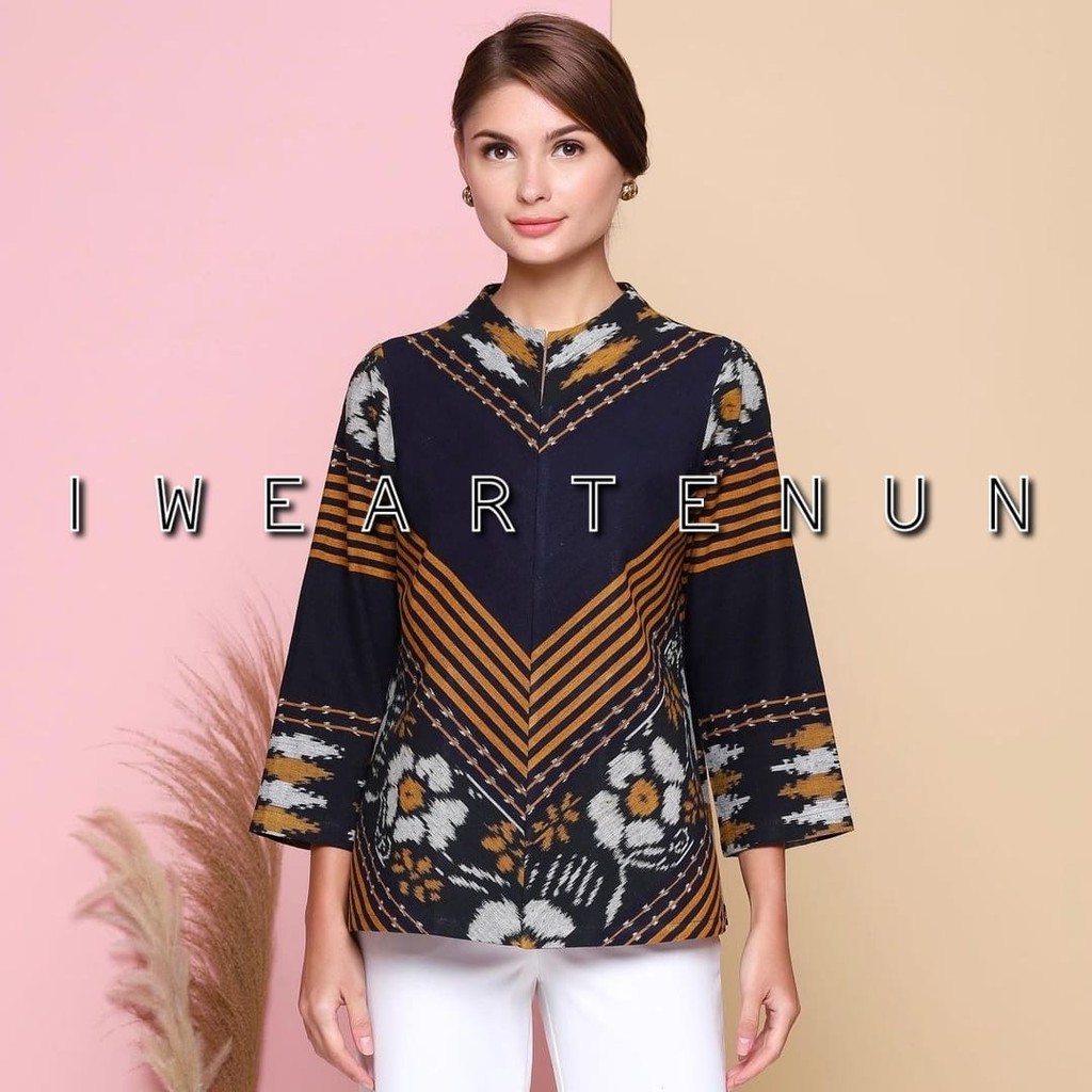 BLUS TENUN IKAT JEPARA BUNGA LURIK GOLD