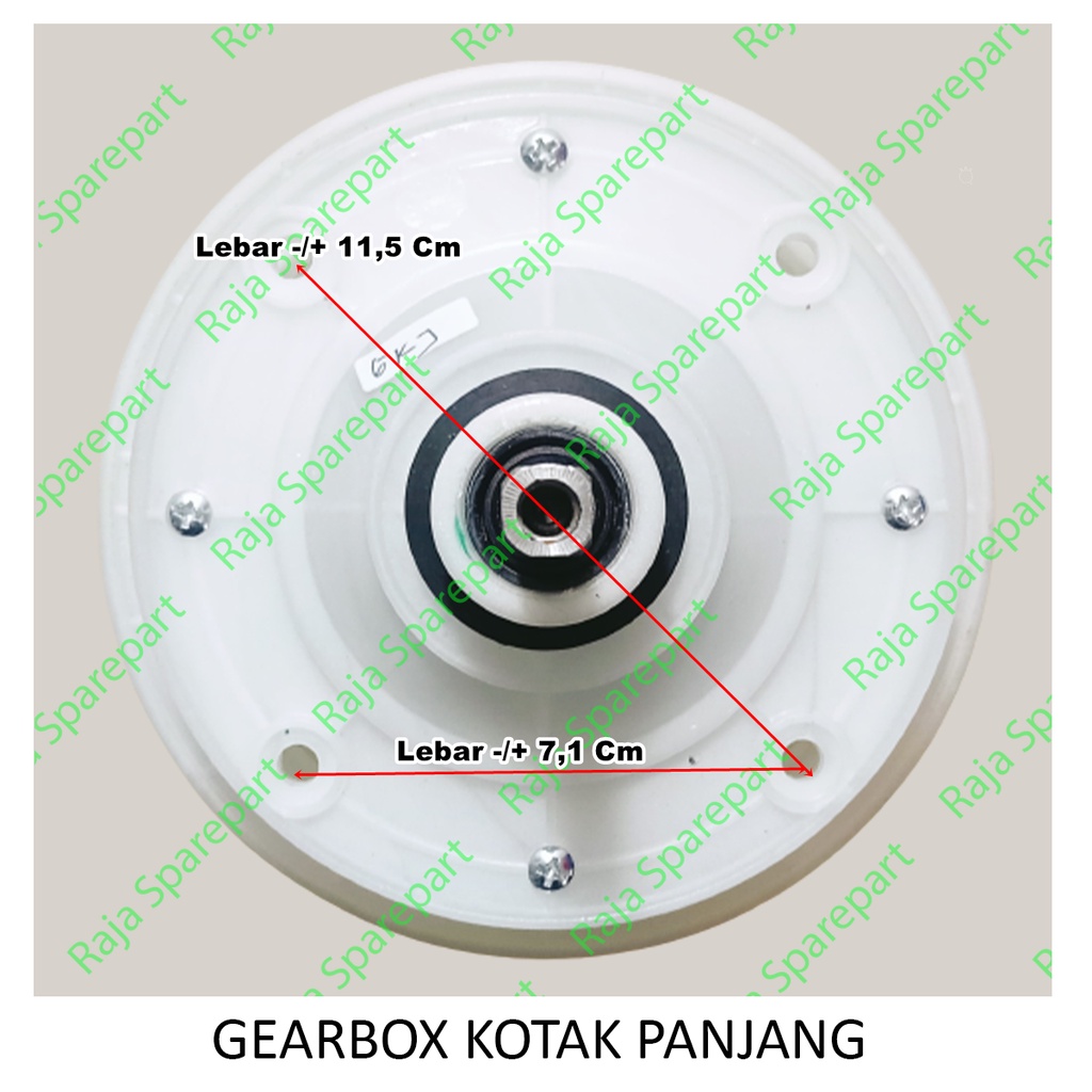 Gearbox Mesin Cuci 2 Tabung as Kotak Panjang