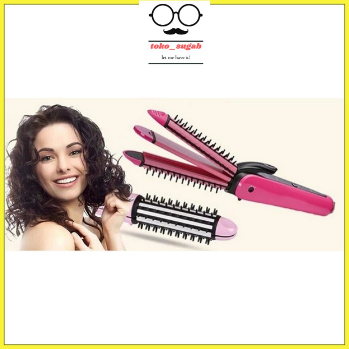 Original Catokan Nova 8890 3 in 1 / Curly Wavy Straightener Stick