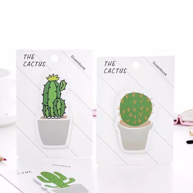 sticky notes cactus stiker note paper memo stick it notes paper sticker