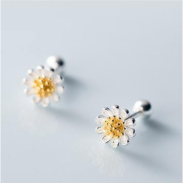 Anting Bunga Daisy Perak Silver Daisy Nano Sunflower (Takota 053)