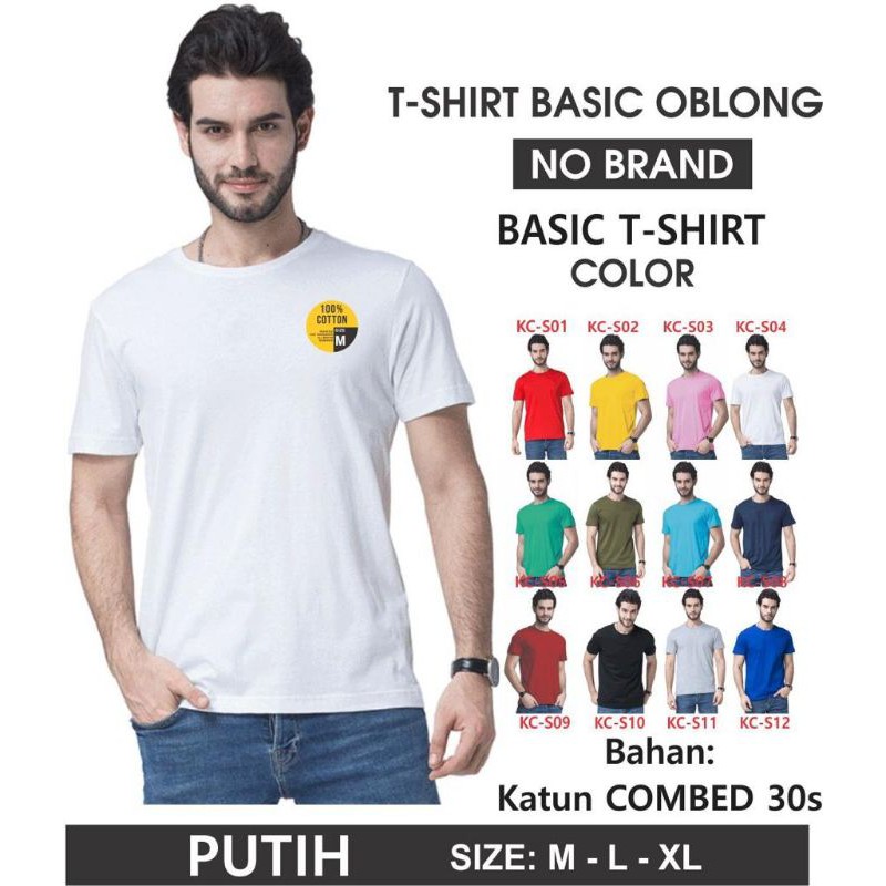 Noveli wear - Kaos polos pria cotton combed lengan pendek | atasan baju kaos seragam pria dan wanita t shirt