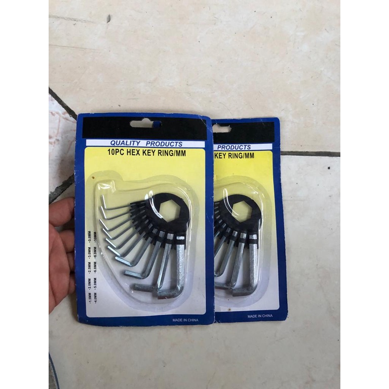 Kunci L Set 1 box isi 10 Pcs Hex Key L Premium