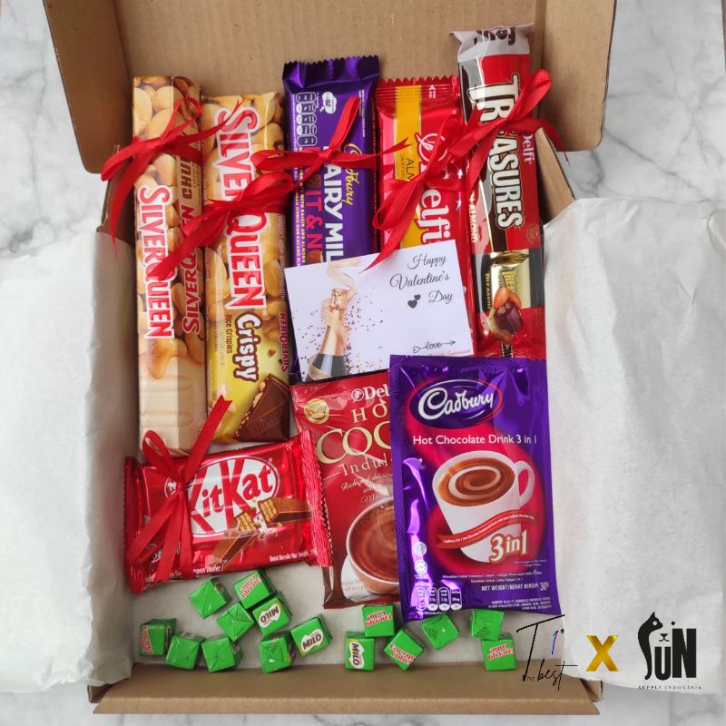 

Chocolate GIFT BOX Coklat Gift FREE GIFT CARD Paket Hadiah Valentine Birthday wisuda perpisahan sahabat [ TheBestOne ]