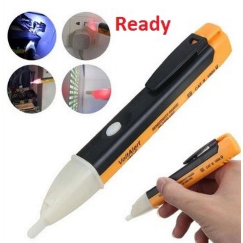 Paket Lengkap TESPEN NON CONTACT AC TESTPEN PENGUKUR ARUS LISTRIK TESTER PEN