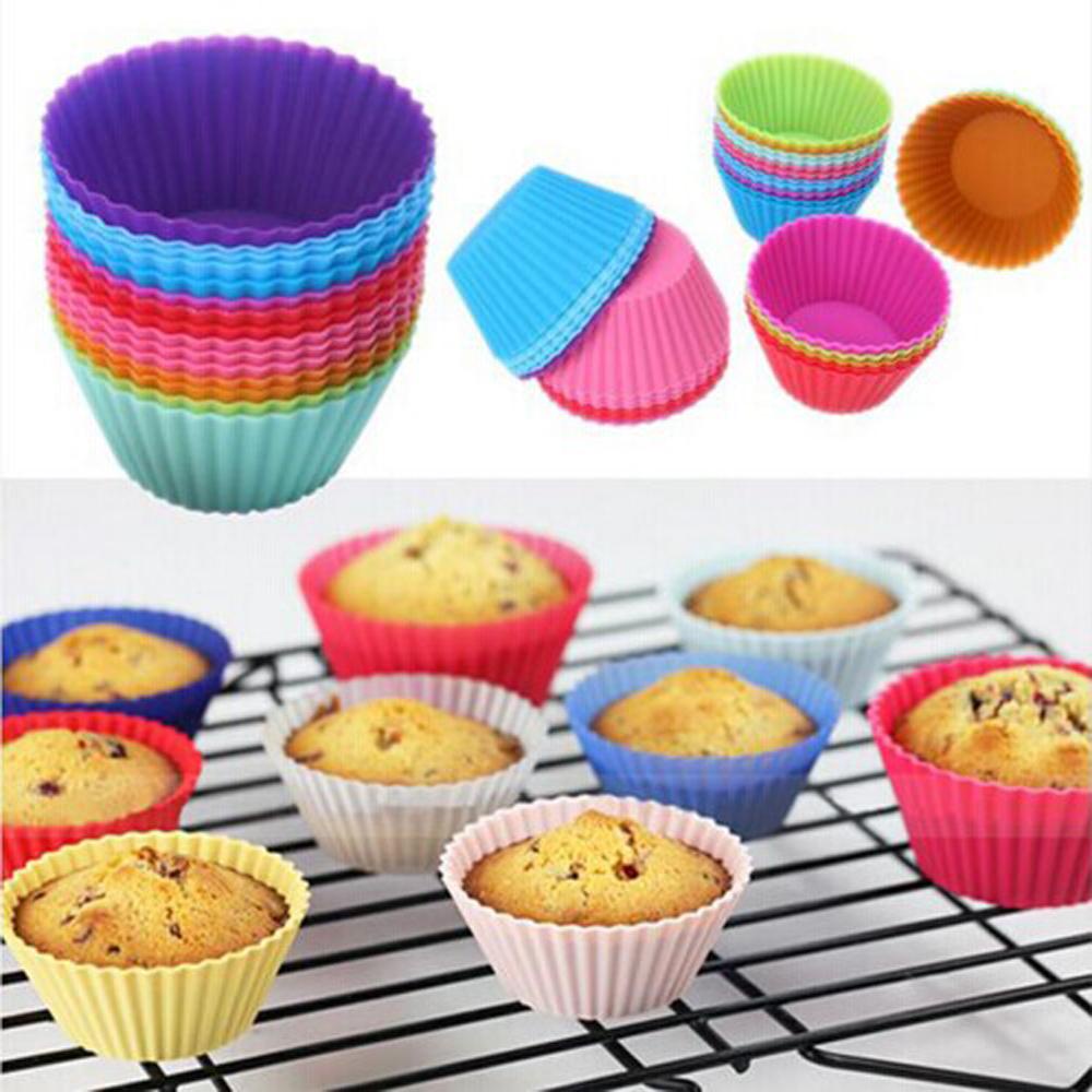 Populer Silicone Cake Cup Reusable Home &amp; Kitchen Pastry Tools Liner Cetakan Kue