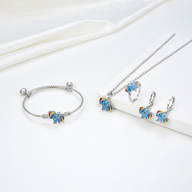 Agate 63S  Set Perhiasan Titanium Anak Wanita Anti Lapis Emas Karat Isi Love Silver Dan Tidak Luntur