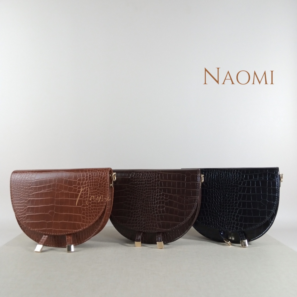 NAOMI - Cherly Bag Import - Tas motif croco - Fashion bag - Hand bag premium - Elegant bag - Sling Bag Wanita - Tas Wanita - Tas Selempang - Handbag - Tas fashion - tas pesta - tas dinner - kondangan - Tas Naomi - Naomi Bag