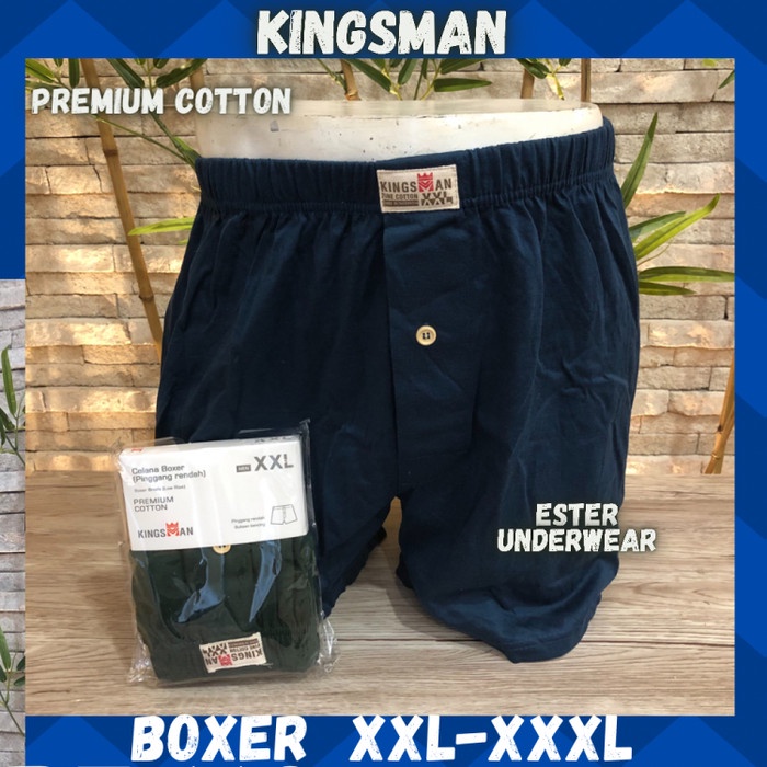 Celana Boxer Kingsman BIG SIZE Premium Cotton ISI 1 Pcs