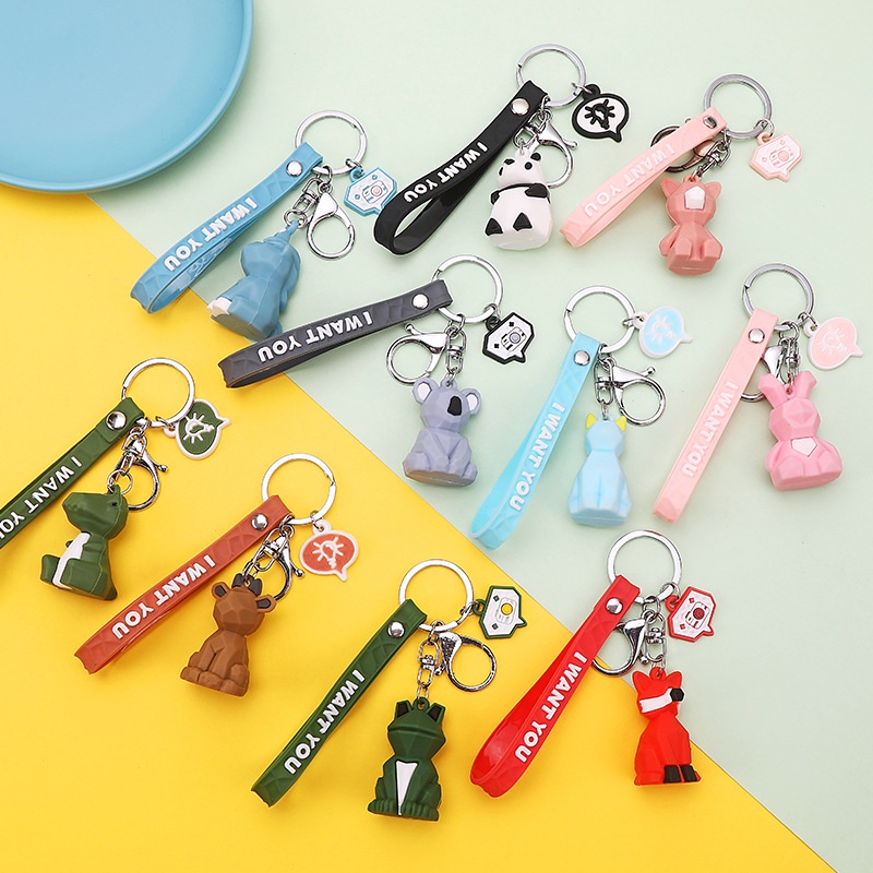 GANTUNGAN KUNCI KEYCHAIN ANAK KOREA ANIMAL LUCU UNTUK TAS SEKOLAH RANSEL DLL