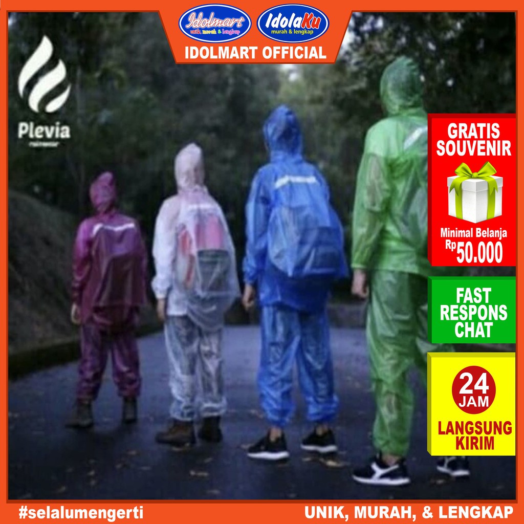 IDOLMART Jas Hujan Jaket Celana Plevia Diamond Adventure 7001 Surabaya