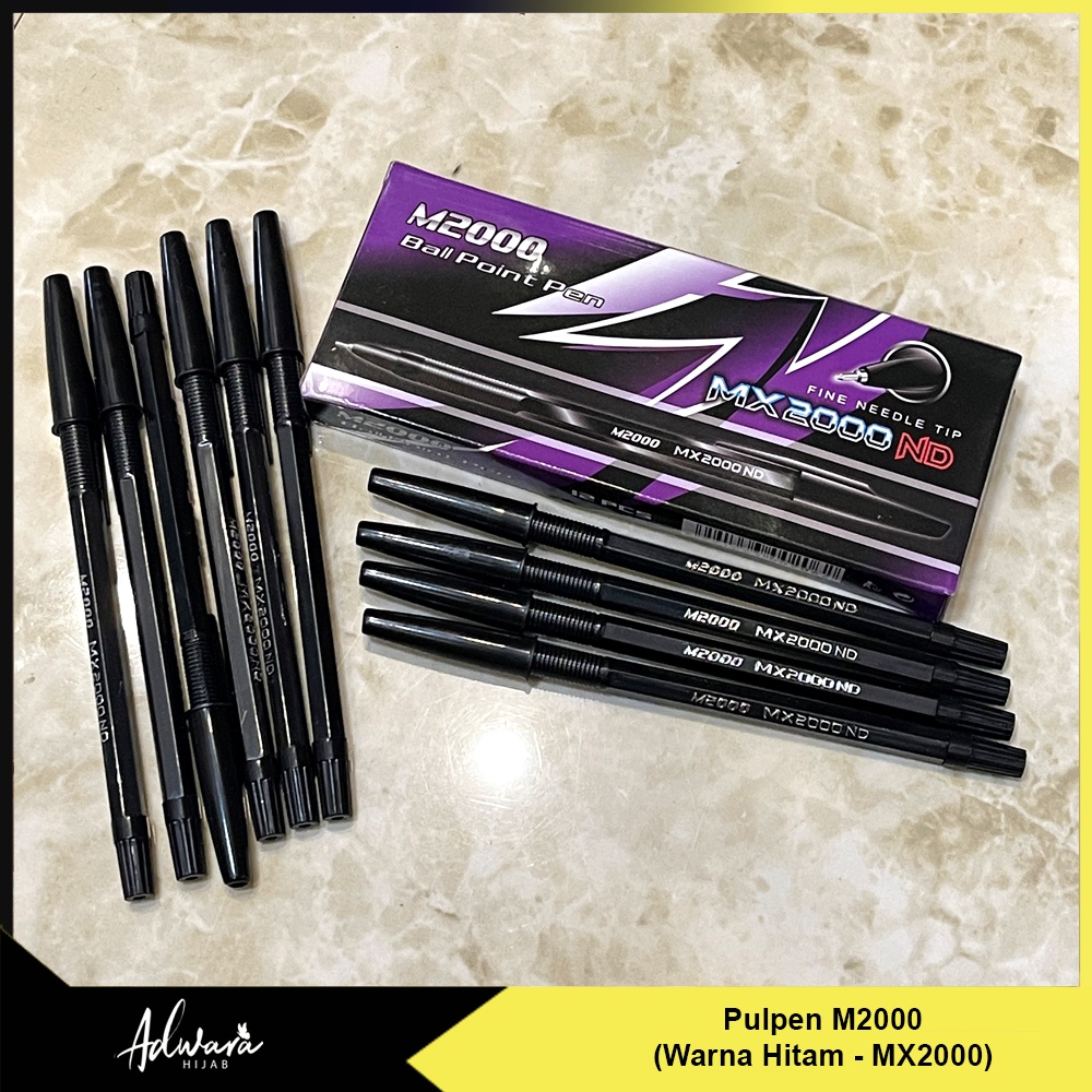 Pulpen Hitam M2000 / Pena MX2000 ND Sekolah / Alat Tulis Kantor (Satuan)