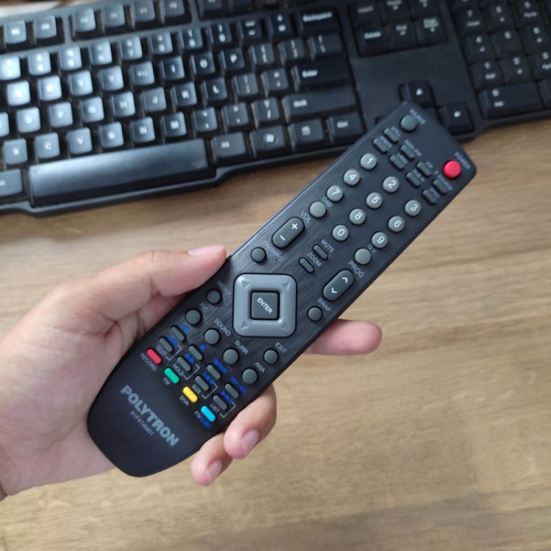 Remote POLYTRON TabungSlim/LCD/LED Terbaru 100% Original Terbaru - Remote TV POLYTRON Slim Tabung Or